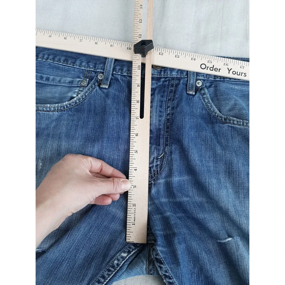 Levis 527 Jeans Mens 34 35x32 Boot Distressed Thrashed Mid Rise‎ Cowboy Western